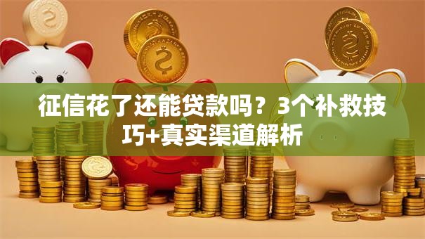 征信花了还能贷款吗？3个补救技巧+真实渠道解析