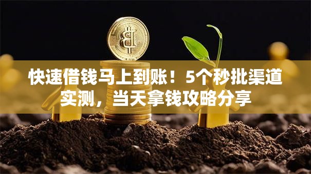 快速借钱马上到账！5个秒批渠道实测，当天拿钱攻略分享