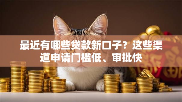最近有哪些贷款新口子？这些渠道申请门槛低、审批快
