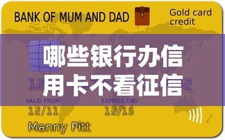 哪些银行办信用卡不看征信报告？这些渠道或许能帮你下卡