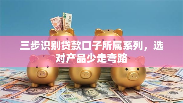 三步识别贷款口子所属系列，选对产品少走弯路