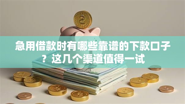 急用借款时有哪些靠谱的下款口子？这几个渠道值得一试