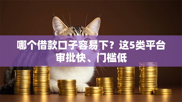 哪个借款口子容易下？这5类平台审批快、门槛低