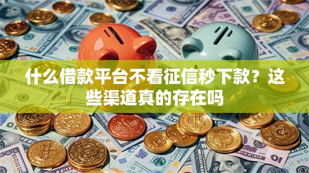 什么借款平台不看征信秒下款？这些渠道真的存在吗