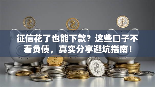 征信花了也能下款？这些口子不看负债，真实分享避坑指南！