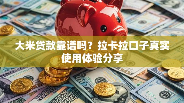 大米贷款靠谱吗？拉卡拉口子真实使用体验分享
