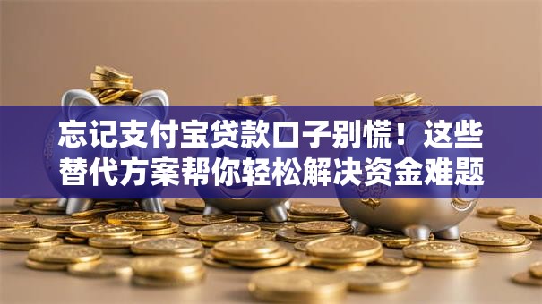忘记支付宝贷款口子别慌！这些替代方案帮你轻松解决资金难题
