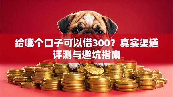 给哪个口子可以借300？真实渠道评测与避坑指南