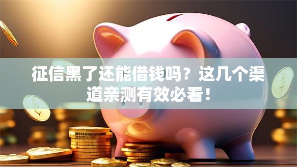 征信黑了还能借钱吗？这几个渠道亲测有效必看！