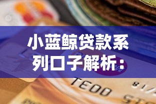 小蓝鲸贷款系列口子解析：靠谱选择与避坑指南