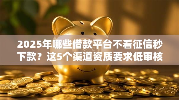 2025年哪些借款平台不看征信秒下款？这5个渠道资质要求低审核快