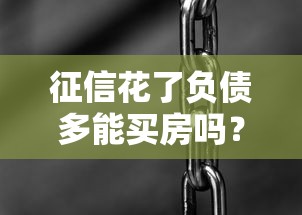 征信花了负债多能买房吗？过来人告诉你关键细节