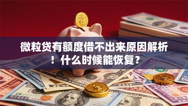 微粒贷有额度借不出来原因解析！什么时候能恢复？