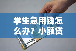 学生急用钱怎么办？小额贷款申请指南及避坑技巧