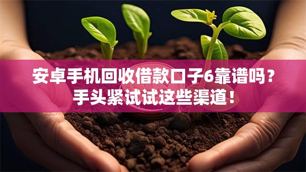 安卓手机回收借款口子6靠谱吗？手头紧试试这些渠道！