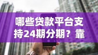 哪些贷款平台支持24期分期？靠谱选项大揭秘