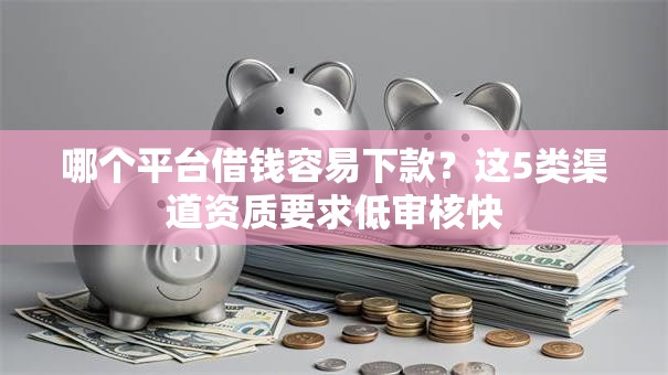 哪个平台借钱容易下款？这5类渠道资质要求低审核快