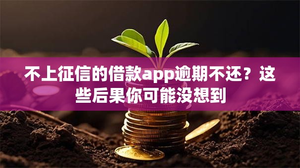 不上征信的借款app逾期不还？这些后果你可能没想到