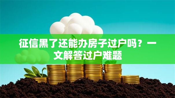 征信黑了还能办房子过户吗？一文解答过户难题