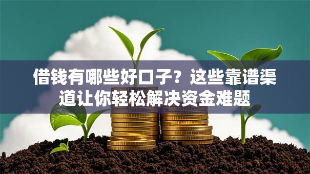 借钱有哪些好口子？这些靠谱渠道让你轻松解决资金难题