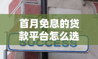 首月免息的贷款平台怎么选？这几个避坑技巧得知道