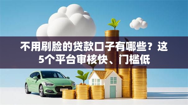 不用刷脸的贷款口子有哪些？这5个平台审核快、门槛低