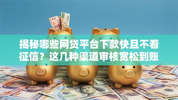 揭秘哪些网贷平台下款快且不看征信？这几种渠道审核宽松到账迅速