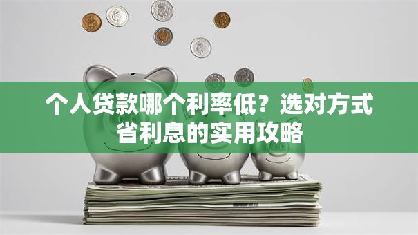 个人贷款哪个利率低？选对方式省利息的实用攻略
