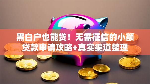 黑白户也能贷！无需征信的小额贷款申请攻略+真实渠道整理