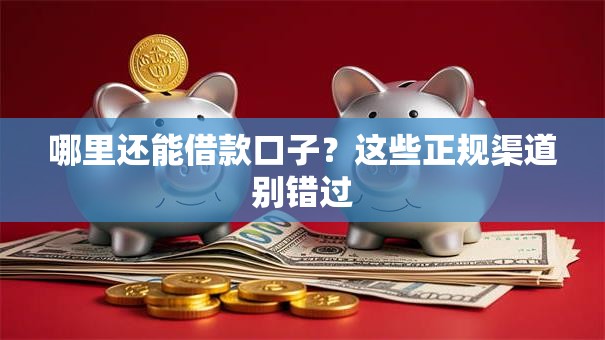 哪里还能借款口子？这些正规渠道别错过