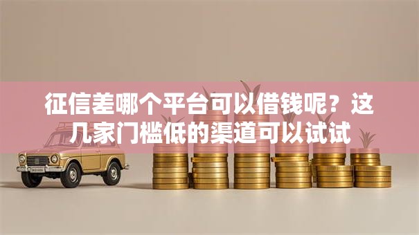 征信差哪个平台可以借钱呢？这几家门槛低的渠道可以试试