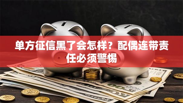 单方征信黑了会怎样？配偶连带责任必须警惕
