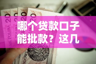 哪个贷款口子能批款？这几点选对平台不下款都难！
