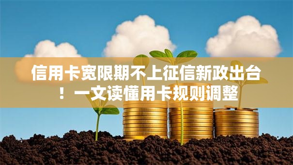 信用卡宽限期不上征信新政出台！一文读懂用卡规则调整