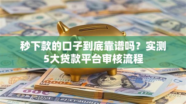 秒下款的口子到底靠谱吗？实测5大贷款平台审核流程