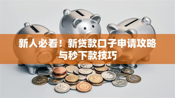 新人必看！新贷款口子申请攻略与秒下款技巧