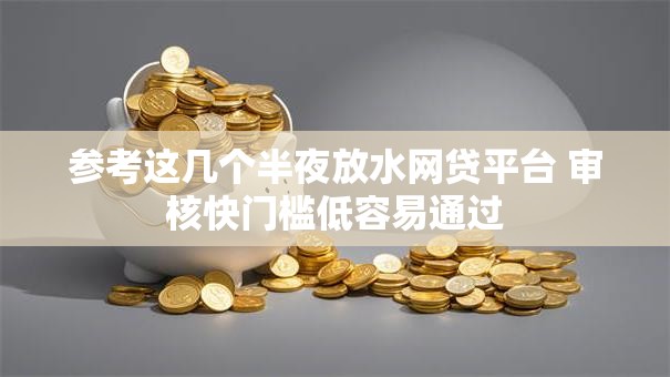 参考这几个半夜放水网贷平台 审核快门槛低容易通过