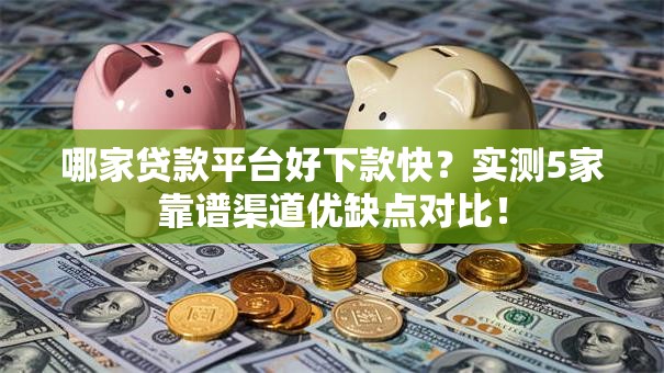 哪家贷款平台好下款快？实测5家靠谱渠道优缺点对比！