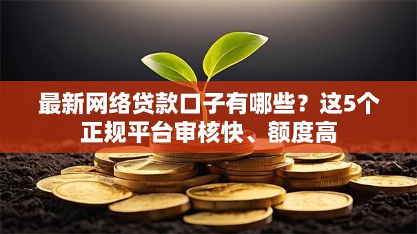 最新网络贷款口子有哪些？这5个正规平台审核快、额度高