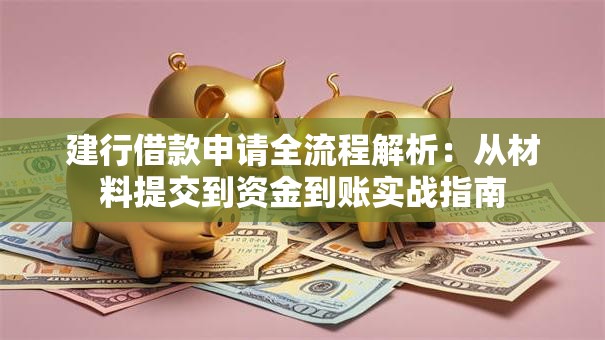 建行借款申请全流程解析：从材料提交到资金到账实战指南