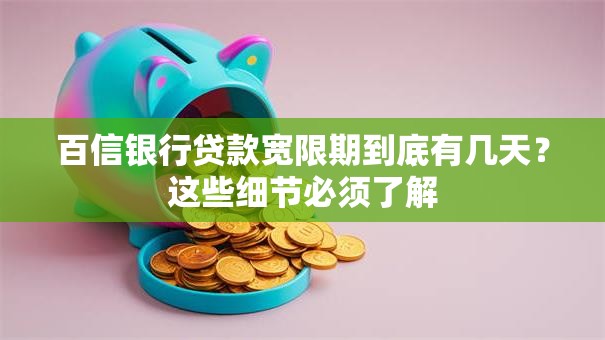 百信银行贷款宽限期到底有几天？这些细节必须了解