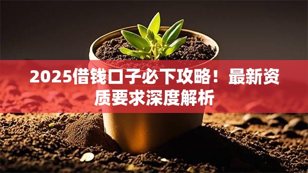 2025借钱口子必下攻略！最新资质要求深度解析