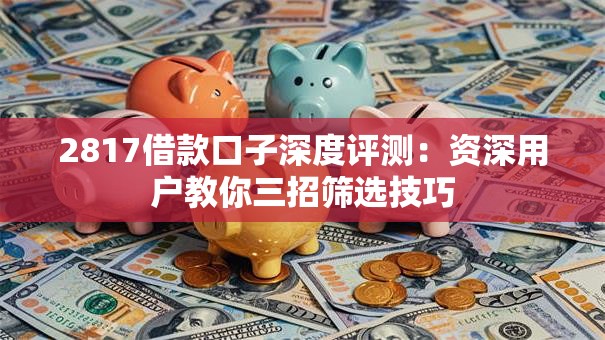 2817借款口子深度评测：资深用户教你三招筛选技巧