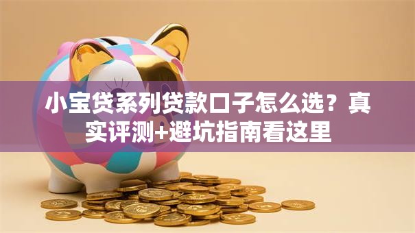 小宝贷系列贷款口子怎么选？真实评测+避坑指南看这里