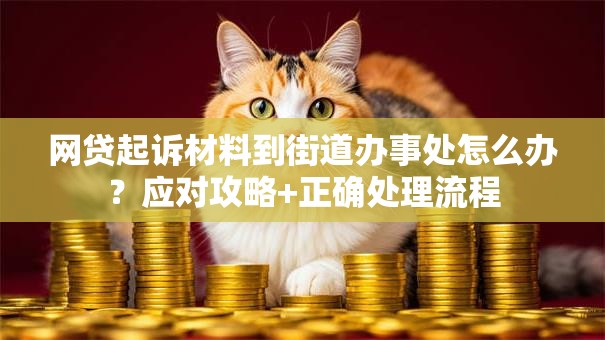 网贷起诉材料到街道办事处怎么办？应对攻略+正确处理流程