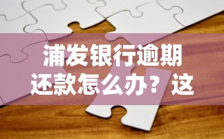 浦发银行逾期还款怎么办？这些解决办法帮你化解难题！