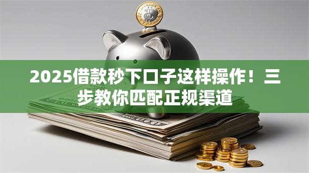2025借款秒下口子这样操作！三步教你匹配正规渠道
