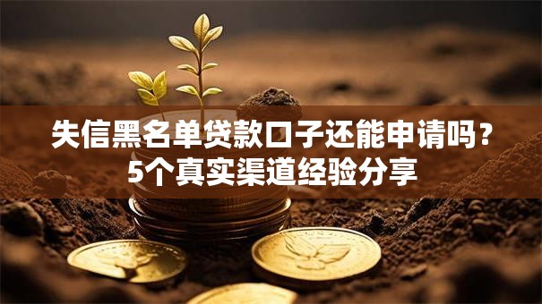 失信黑名单贷款口子还能申请吗？5个真实渠道经验分享
