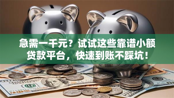 急需一千元？试试这些靠谱小额贷款平台，快速到账不踩坑！