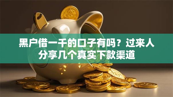 黑户借一千的口子有吗？过来人分享几个真实下款渠道